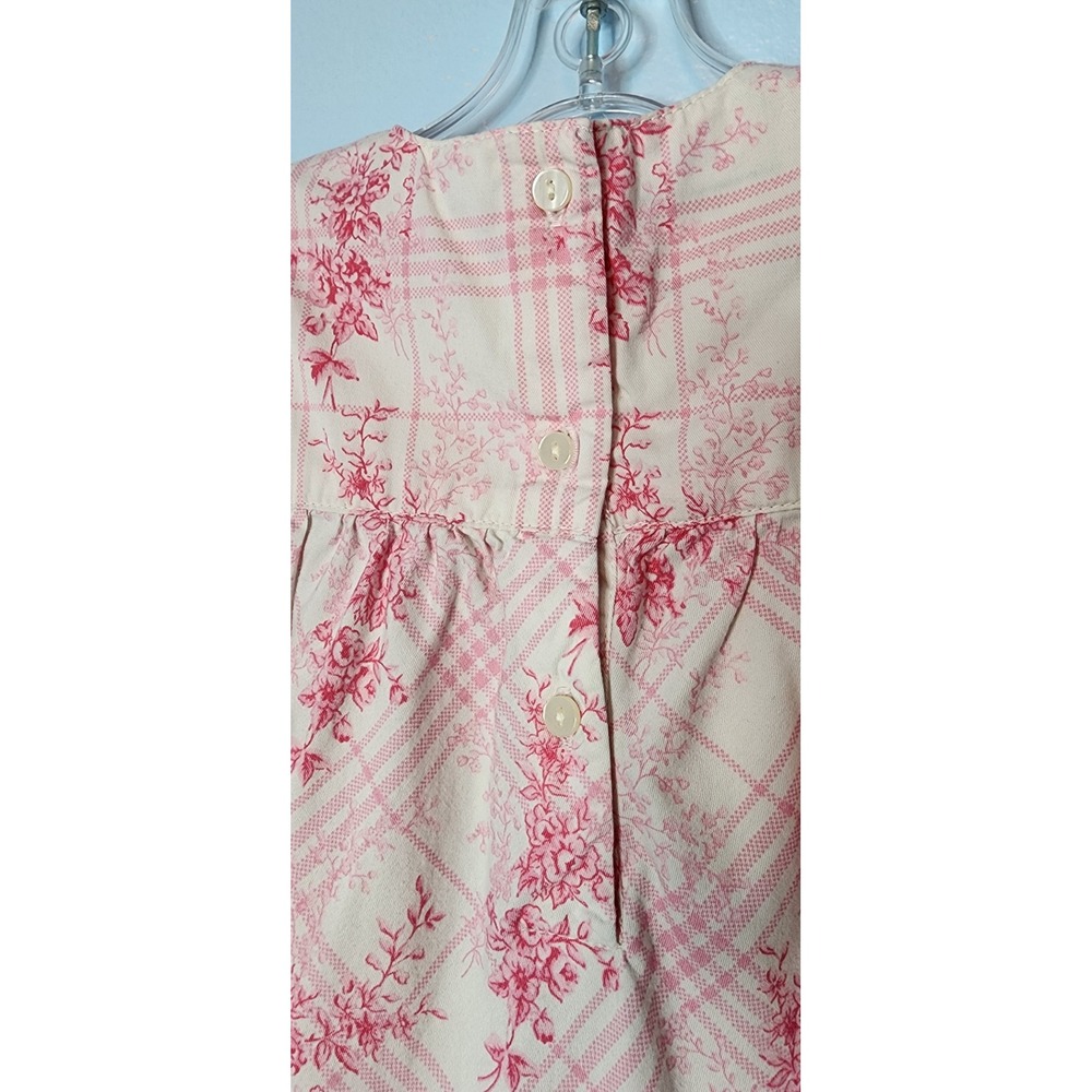 Tommy Hilfiger‎ Baby Girls Dress 6-12 Months Pink Floral Plaid Vintage 2004 - Picture 6 of 8